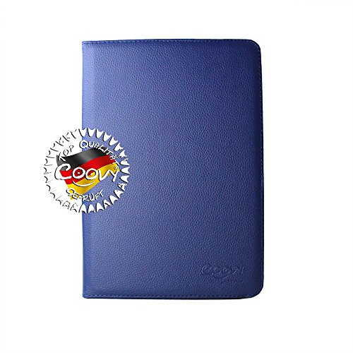 COOVY® 360° ROTATION COVER FÜR SAMSUNG GALAXY NOTE 10.1 GT-N8000 GT-N8010 GT-N8020 SMART HÜLLE TASCHE ETUI CASE SCHUTZ STÄNDER Farbe dunkelblau - 6