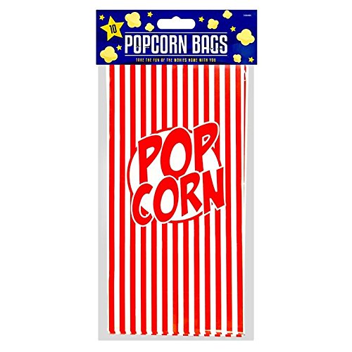DabmooPaper Popcorn Bags Striped Retro Cinema Movie Film Night Style Boxes Favour Party Celebration Fun Kids Children Loot Bags Hollywood Cinema Treat Disposables Pack [ Pack Of 10, 5PKT ]