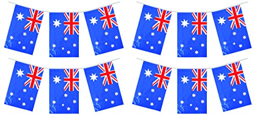 My Planet 24 x Australia Australian Premium Quality Flag Bunting Huge 10m Party Decoration Banner My Planet 24 x Australia Australian Premium Quality Flag Bunting Huge 10m Party Decoration Banner