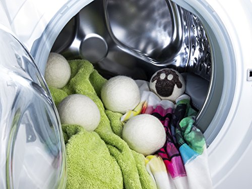 Trocknerbälle XXL für Wäschetrockner. 6 extragroße Filzbälle, der natürliche Weichspüler. Ideal für Daunenjacken. Trocknerkugeln - 3
