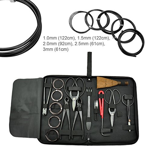Bonsai Werkzeugset, 10 / 14-Teiliges Set Professional Scher- Bürsten Mit Rollen Drähte Carbon Stahl Multi-Funktions-Outdoor-Schanzzeug Für Wandern Camping Garten Scheren-Set Werkzeug Kit - 6