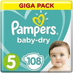 Couches Pampers Baby Dry 108 pièces T5 11-16 kg