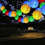 ☀Perfecta Decoración Para Jardín - 6 metros 30 LED Luz de Linternas son perfectas para la decoración de Jardín, en patio, balcón,fiesta de cumpleaños, celebración entre familiares y amigos.