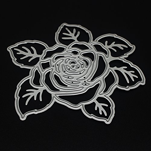 Amazingdeal365 Rose Metall Form Schablonen Schneiden DIY Dekor Sammelalbum Karten Buchzeichen Lesezeichen als Geschenk für Freunde Geburtstag Kinder,Kindergarten Hobby Schule Handarbeit Unterricht usw. Ein tolles Geschenk! - 8