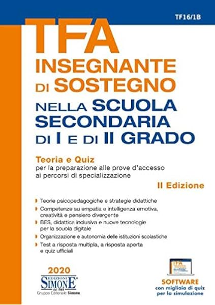 Amazon It Tfa Insegnante Di Sostegno Nella Scuola Secondaria Di I E Di Ii Grado Vv Libri