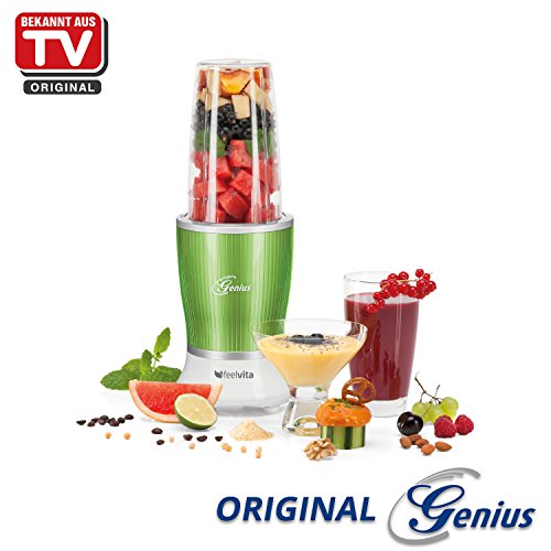 Genius Feelvita Nutri Mixer | 20 Teile | Stand-Mixer | Smoothie-Maker | Mixen | Rühren | 23000 UpM | 600 Watt | 1 Liter | Bekannt aus TV | NEU - 2