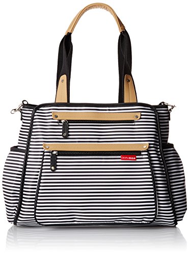 Skip Hop Grand Central Changing Bag Black and White Stripes
