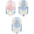 Baby Bath Seat Infant Bathing Support Mat Carried with 4 Adjustable Safety Support Clip, Non- Slip Net, Comfortable Baby Shower Support Bathtub Sit Up Mesh for New-Born (Blue)