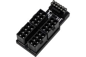 DollaTek PCIe 5.0 ATX 8P 16Pin (12+4) 12VHPWR Modu?owy adapter zasilania 4080 stopni pod k?tem 90 stopni dla karty graficznej 4080 5090TI