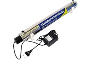 AQUATECNICA AcquaHOME® STERILIZZATORE UV 25W CON LAMPADA 2+2PIN G13 IN/OUT 1/2" - DEBATTERIZZATORE IN ACCIAIO COMPLETO PER DISINFEZIONE ACQUA CON RAGGI UV - PORTATA 1400 L/ORA - ELIMINA I BATTERI DALL' ACQUA