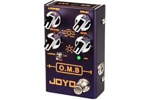 JOYO Pedal Looper & Drum Machine (grabación de ciclo de loper/máquina de tambor/Looper+tambor) para efecto de guitarra eléctrica (O.M.B R-06)