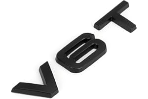 Artudatech V6T Badge emblème pour A1 A3 A4 A5 A6 A7 Q3 Q5 Q7 S6 S7 S8 S4 SQ5 Noir