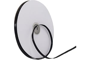 HONGCI Cinta negra de 6 mm para envolver regalos, cinta de satén de 91 m, cinta de pelo negro para mujer, cinta de globo, cinta gruesa para manualidades, Navidad, floristería, ramos, coche de boda,