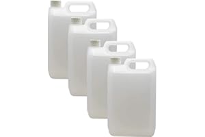 TRADE CHEMICALS HDPE Jerry 5L 4 Pack with Optional Lids (White)