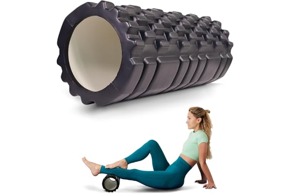 Mobiclinic® fitness, Foam roller, Fitroller, Skumrulle och eva-skum, 14x33 cm, Pilates, Yoga, Stretching, Portabel, Mångsidig användning, För hela kroppen, 3 intensitetsnivåer