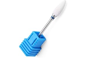 Natury Nails Fresa de Cerámica para Torno de uñas. Manicura, Pedicura, Esmaltes, Uñas Acrílicas y Uñas de Gel. Forma Balón/Maíz (Grano Medio)