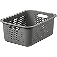 SmartStore 10L Recycled Plastic Storage Basket with handles - Taupe - Sustainable, Stackable and Nestable - 10 Year Guarantee - Medium basket - L37 x W28 x H15 cm