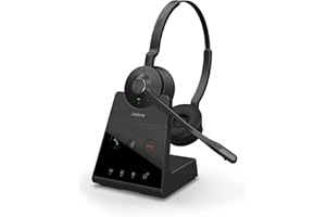 Jabra Engage 65 On-Ear DECT Stereo Headset - Skype For Business Certified Wireless Headphones with Advanced Noise Cancellation