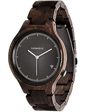 Kerbholz Herren-Armbanduhr Lamprecht Analog Quarz Holz 0705184599516