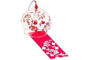 WSRRDRECVHi 1 campana de viento japonesa hecha a mano de cristal W2z8 Furin Decor Decors
