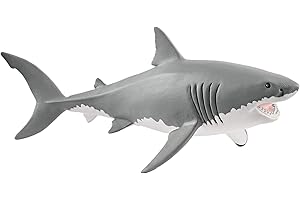 schleich Wild Life 14809 Realistic Great White Shark Figurine - Durable and Educational Ocean Toys - Shark Animal Figurine for Play and Imagination - Shark Toys Gift for Boys, Girls, Kids Ages 3+