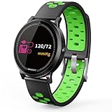 Bluetooth Smartwatch Uhr Intelligente Armbanduhr Fitness Tracker Armband Sport Uhr,Mit Kamera,Schrittz?Hler, Herzfrequenz,Blutdruck,Schlaftracker,Geeignet Fürmann, Frau, Kind Uhr,Green