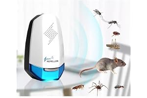 FIGMENT Ultrasonic Electronic Pest Repeller, Silent Electronic Pest Repellent Plug in Indoor Pest Control, Insect Mosquito Ki