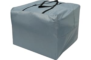 DANDELIONSKY Garden Furniture Cushion Storage Bag 81x81x61cm Waterproof Anti-UV Heavy Duty Rip Proof 210D Oxford Fabric Outdoor Patio Cushion Storage Bag with Handles for Winter Patio Chair Couch Pillow (grey)