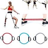 Beautyrain Bands Yoga Pull Rope Resistance Strap Leg Training Trainer Adjustable Rally Fitness Body Building Equipment Set Home Black