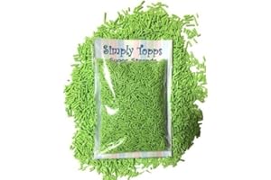 Simply Topps green Sugar Strands Cake Sprinkles 30G Cupcake Decorations