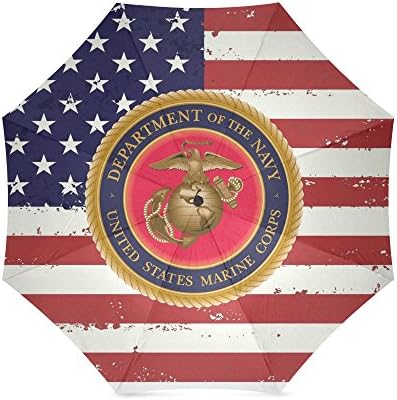 Thanksgiving Day/Christmas Day Gift USMC Marines US Flag 100% Fabric And Aluminium High-quality Umbrella