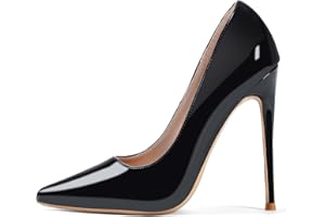 GENSHUO Bombas de tacón Alto con Punta Puntiaguda para Mujer Zapatos de Fiesta con tacón de Aguja Sexy 12 CM / 4.72IN