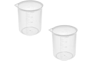 Othmro 2pcs Plastic Measuring Jugs, 500ml Measuring Cup Transparent Graduated Beaker for Baking Cooking Lab Measure Tool