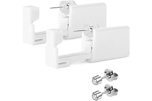 medoga 2 PCS Ear Piercing Kit Disposable No Pain Safety Unit Tool With Ear Stud Asepsis Pierce Kit For Girls Women Men (white)
