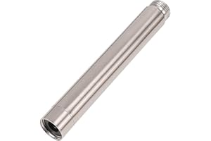 JRJUBB G1/2'' Prolunga per soffione doccia in nichel spazzolato, braccio doccia, tubo di estensione doccia in acciaio inox, bracci di estensione doccia bagno(15 cm, nichel spazzolato)