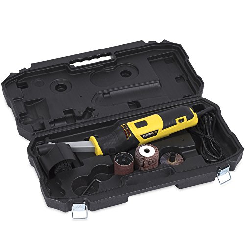 Powerplus Schleifroller Schleifmaschiene inkl. Staubabzugshaube + 3 Aufsätze - 4