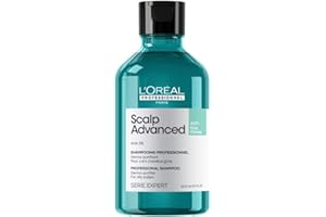 L'Oréal Professionnel Paris Shampoo Lenitivo, Per Cuoio Capelluto Grasso, Contro il Sebo in Eccesso, Effetto Rinfrescante, Con 3% AHA, Anti-Oiliness, Scalp Advanced, 300 ml