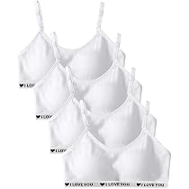 Lot De 3 Bralettes Fille Ado - Soutien-Gorge Sport Coton Sans Armature - Bretelles Réglables 12-18 Ans