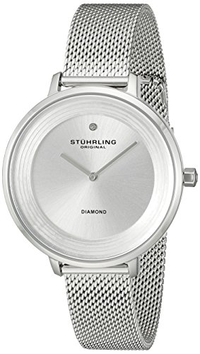 Stuhrling Symphony Damen-Armbanduhr 37mm Armband Edelstahl + Gehuse Batterie Zifferblatt Silber 589.01 Stuhrling Symphony Damen-Armbanduhr 37mm Armband Edelstahl + Gehuse Batterie Zifferblatt Silber 589.01