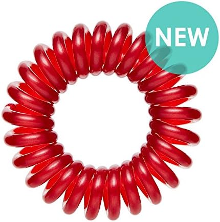 Magi Hair Bobble Traceless Hair Ring And Bracelet - Ruby Invisible Hair Bobble Pack of 5, Pain Free Hair Band, Reduces Split Ends