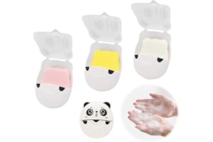KEWUF 3Pcs Cajas (150 Piezas) Jabones de Papel, Jabón de Viaje, Laminas de Jabon, Portátiles Hojas Jabón, Estampado panda, perfumado, para Cocina Inodoro Exterior Viaje Acampada Senderismo