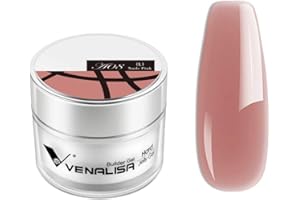 V VENALISA Venalisa Gel Construction Ongle UV, Complet Builder Gels et Résines pour Faux Ongles Formes, Convient aux Débutants, 50g (Couleur naturelle)