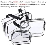 Neceser Transparente, JTDEAL Bolsa Impermeable de PVC (3pcs), Bolsa de...