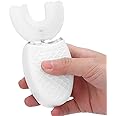 U-Shaped Sonic Toothbrush - Automatic Cleaning with Food Grade Silicone Brush Head for Adults (White)