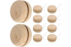 DIFLAX 10 Pezzi Yoyos in Legno, Giocattolo di Yoyo per Bambini, Yo-Yo per Regali di Compleanno per Bambini di Classe, Regali di Comunione, Principianti Bomboniere Compleanno Sacchetti di Ricompense