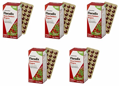 Preisvergleich Produktbild Kräuterblut® Floradix® Eisen-Folsäure-Dragees 5x126 Stk (630 Stück )