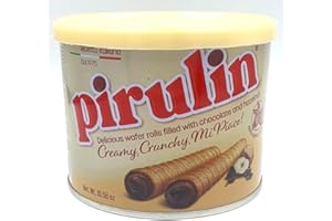 GREAT BRITISH TRADING LIMITED PIRULIN Gaufrettes Farcies au Chocolat et Noisettes. Boîte de 300g