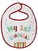 M&Co Baby Boy Girl Unisex My 1St Birthday Party Embroidered Cake Pattern Cotton Bib - 2 Pack Multicolour One (Baby)