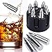 Produktbild VISTION Whisky Eiswürfel Steine, 6 Bullet Shape Edelstahl Eiswürfel Wiederverwendbar kühlwürfel, Ice Cubes Kühlsteine Bar Zubehör Geschenkset für Scotch Whisky, Wodka, Gin, Cocktail und Mehr Getränke