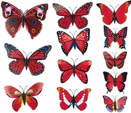 Home Decor 12 PCS 3D Butterfly Stickers Making Stickers Wall Stickers Crafts Butterflies